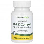 Заказать Nature's Plus Chewable D & K Complex 125MCG (5000 IU)/240 MC 60 жев таб